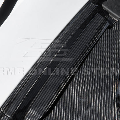 Corvette C8 DRY CARBON FIBER Front Trunk Trim Cover Kit image 36