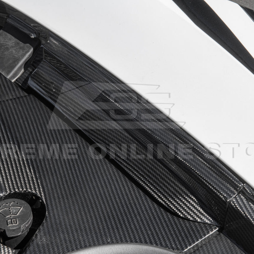 Corvette C8 DRY CARBON FIBER Front Trunk Trim Cover Kit image 74