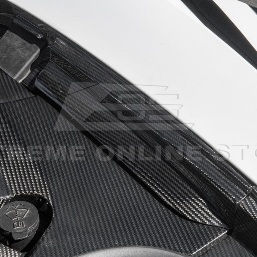 Corvette C8 DRY CARBON FIBER Front Trunk Trim Cover Kit image 37