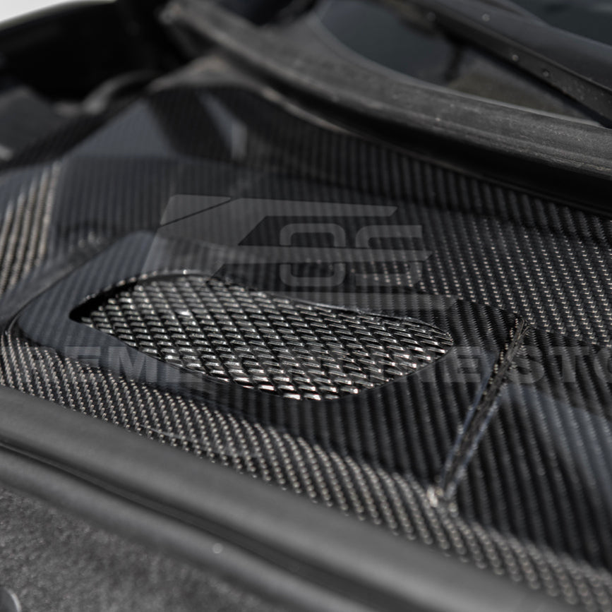 Corvette C8 DRY CARBON FIBER Front Trunk Trim Cover Kit image 38