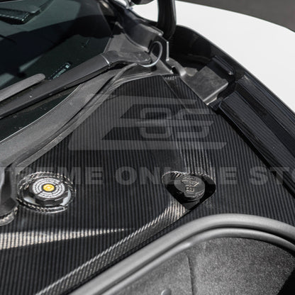 Corvette C8 DRY CARBON FIBER Front Trunk Trim Cover Kit image 39