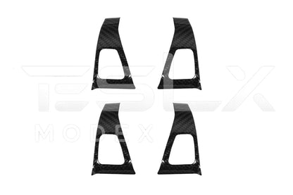 2020-23 Tesla Model 3 20-24 Y Carbon Fiber Interior Door Glass Lifting Panel Cover image 16