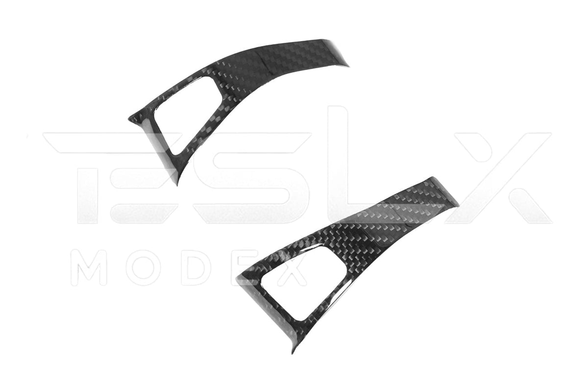 2020-23 Tesla Model 3 20-24 Y Carbon Fiber Interior Door Glass Lifting Panel Cover image 17