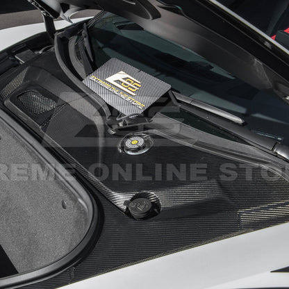 Corvette C8 DRY CARBON FIBER Front Trunk Trim Cover Kit image 18