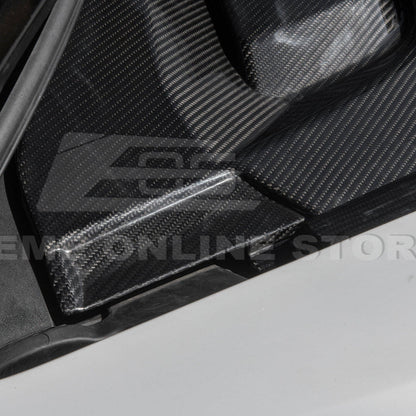 Corvette C8 DRY CARBON FIBER Front Trunk Trim Cover Kit image 19