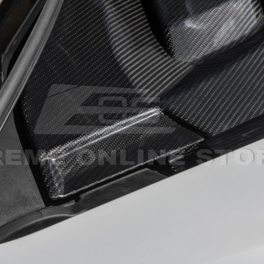 Corvette C8 DRY CARBON FIBER Front Trunk Trim Cover Kit image 42