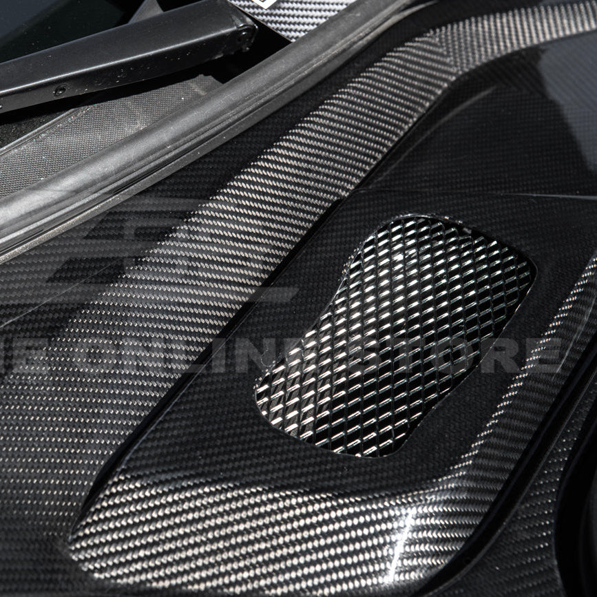 Corvette C8 DRY CARBON FIBER Front Trunk Trim Cover Kit image 20