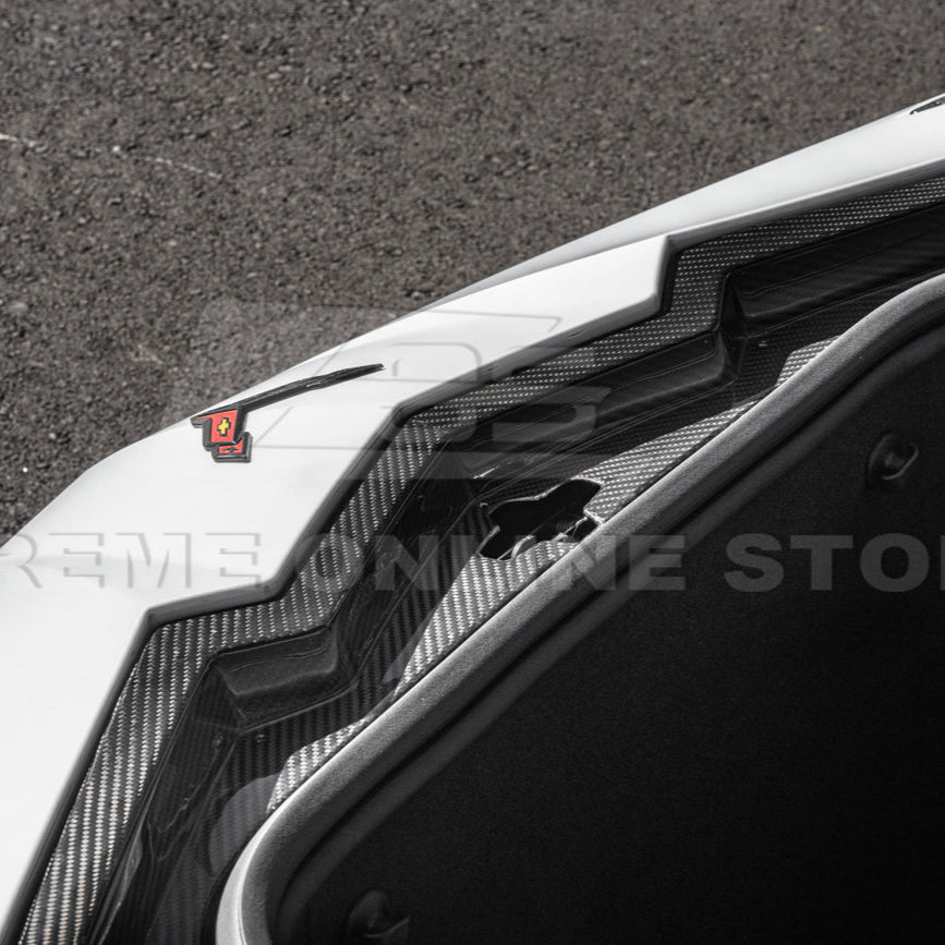 Corvette C8 DRY CARBON FIBER Front Trunk Trim Cover Kit image 21