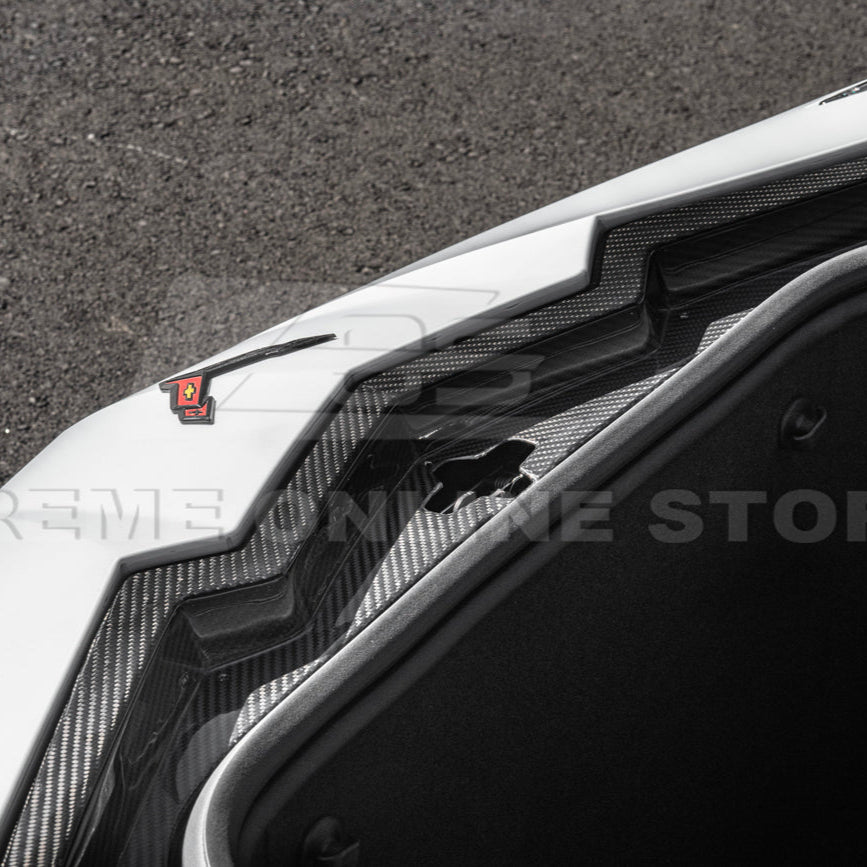 Corvette C8 DRY CARBON FIBER Front Trunk Trim Cover Kit image 58