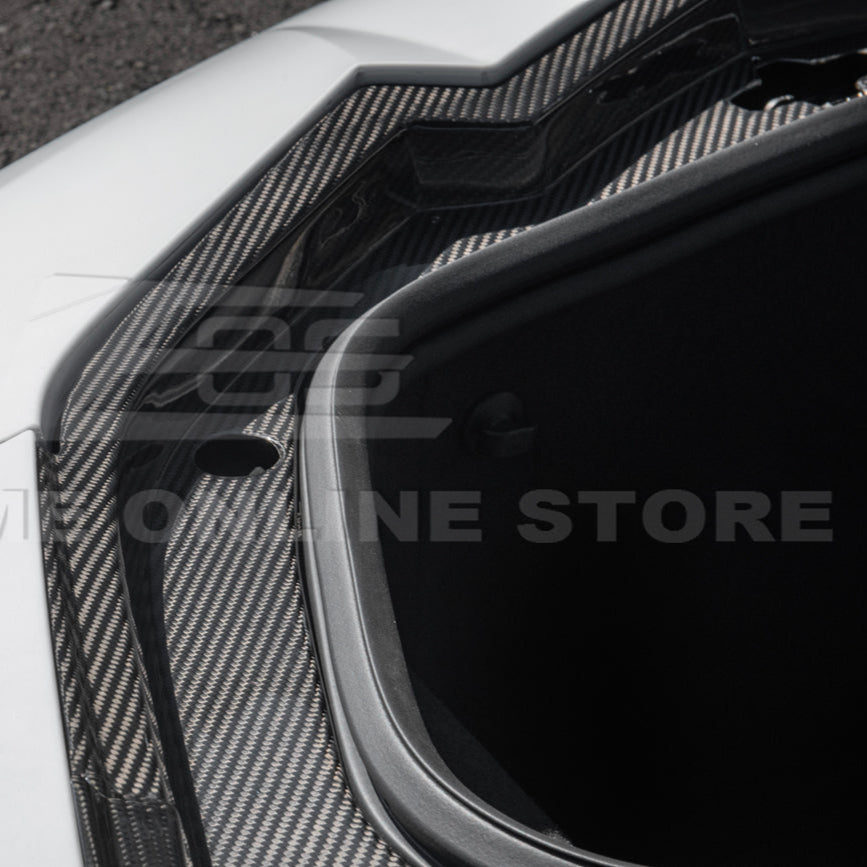 Corvette C8 DRY CARBON FIBER Front Trunk Trim Cover Kit image 22