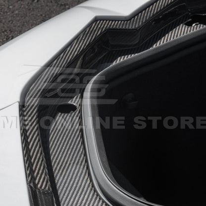 Corvette C8 DRY CARBON FIBER Front Trunk Trim Cover Kit image 59