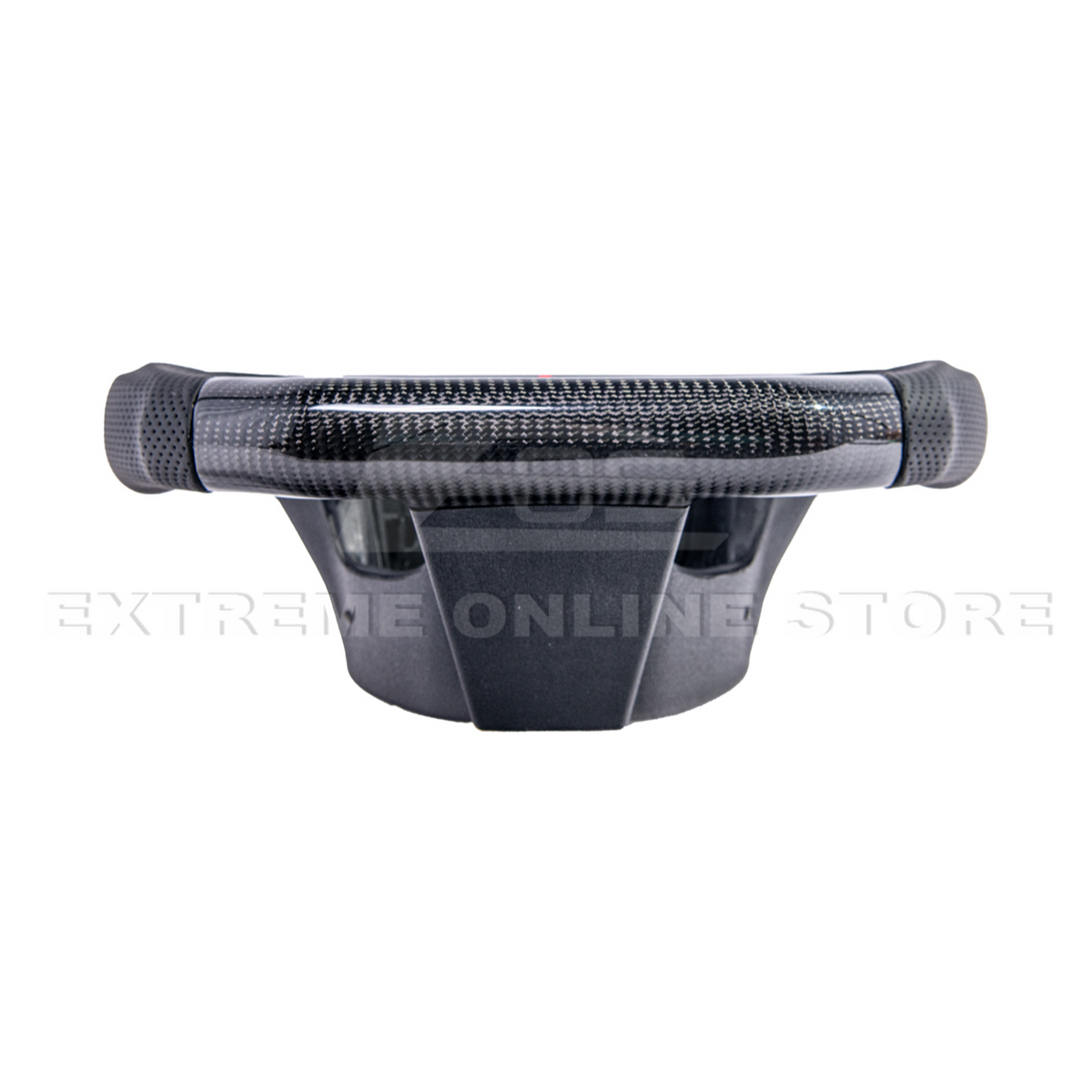 2016-2024 CAMARO CARBON FIBER Perforated Leather Red Stripe Steering Wheel image 7
