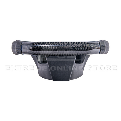 2016-2024 CAMARO CARBON FIBER Perforated Leather Red Stripe Steering Wheel image 7