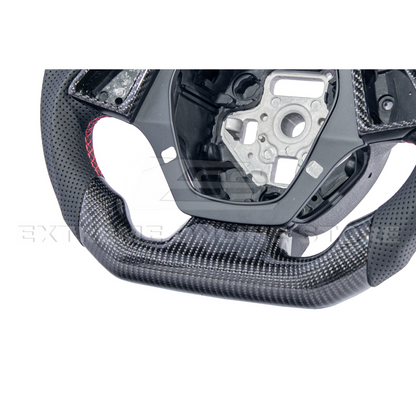 2016-2024 CAMARO CARBON FIBER Perforated Leather Red Stripe Steering Wheel image 20