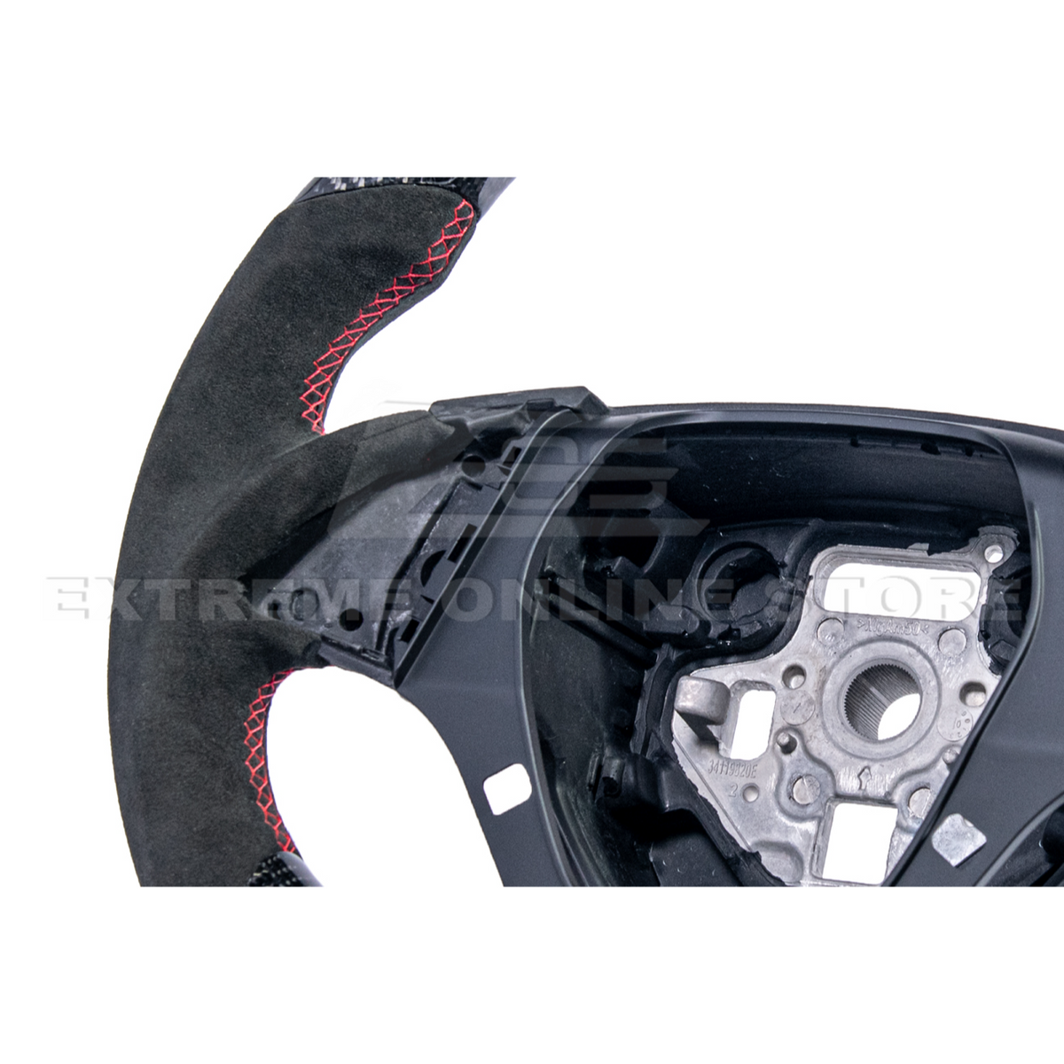 2016-2024 CAMARO CARBON FIBER Black Alcantara Red Stripe Steering Wheel image 10