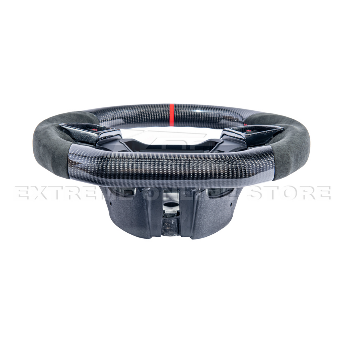 2016-2024 CAMARO CARBON FIBER Black Alcantara Red Stripe Steering Wheel image 16