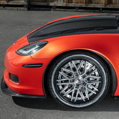 Corvette C6 Carbon Fiber Factory Style Front Fender Rear Extension Splash Guards image 7