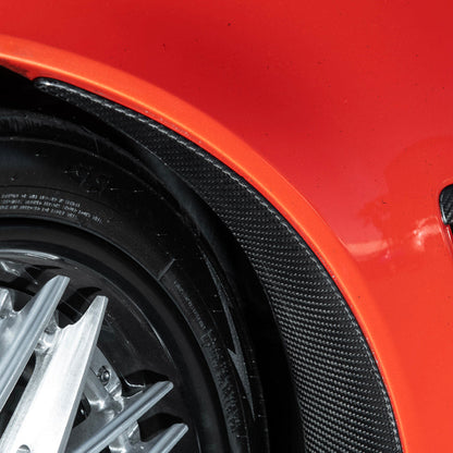 Corvette C6 Carbon Fiber Factory Style Front Fender Rear Extension Splash Guards image 12