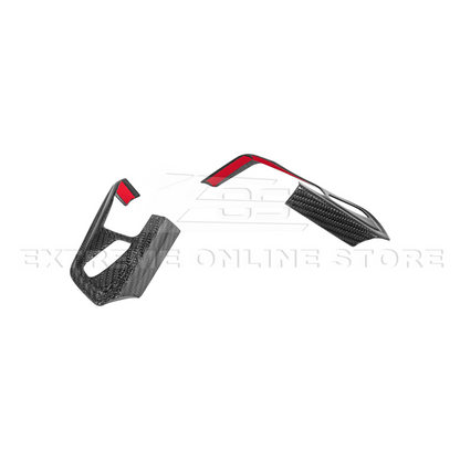 Corvette C8 DRY CARBON FIBER Steering Wheel Trim Cover w/ Collison Button image 9