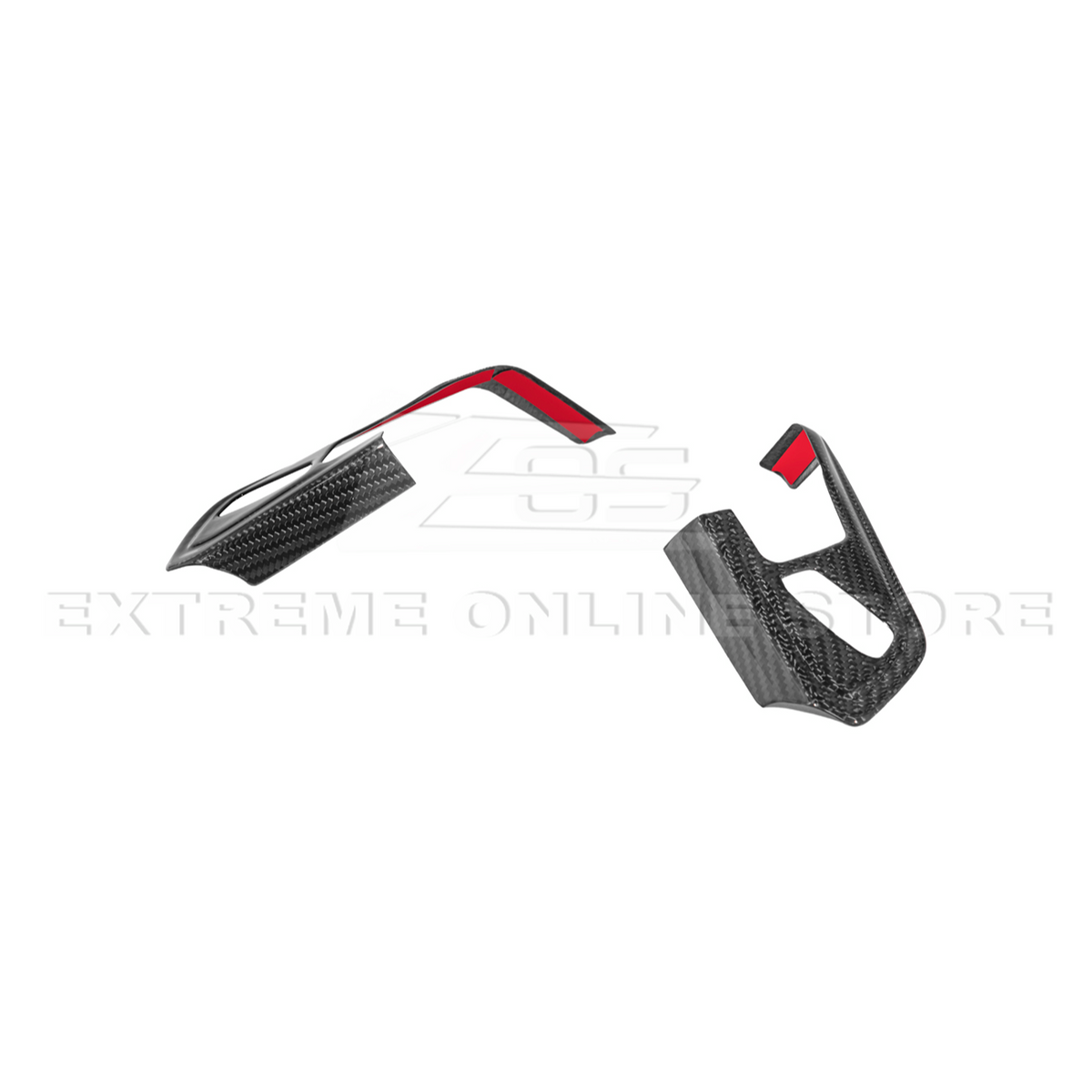 Corvette C8 DRY CARBON FIBER Steering Wheel Trim Cover w/ Collison Button image 10