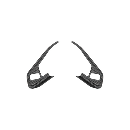 Corvette C8 DRY CARBON FIBER Steering Wheel Trim Cover w/ Collison Button image 2