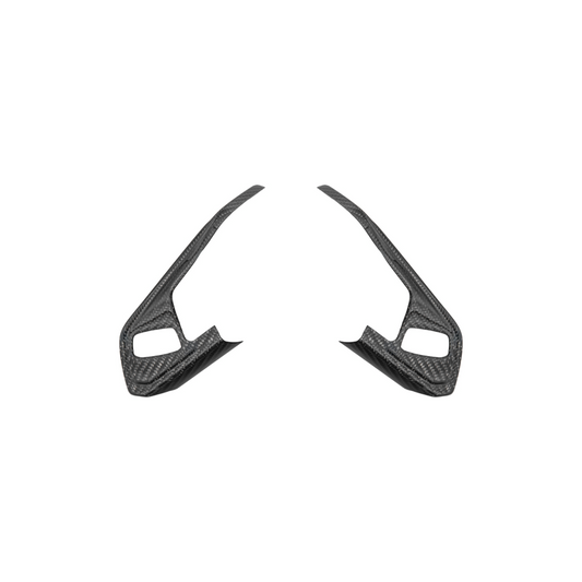 Corvette C8 DRY CARBON FIBER Steering Wheel Trim Cover w/ Collison Button image 2