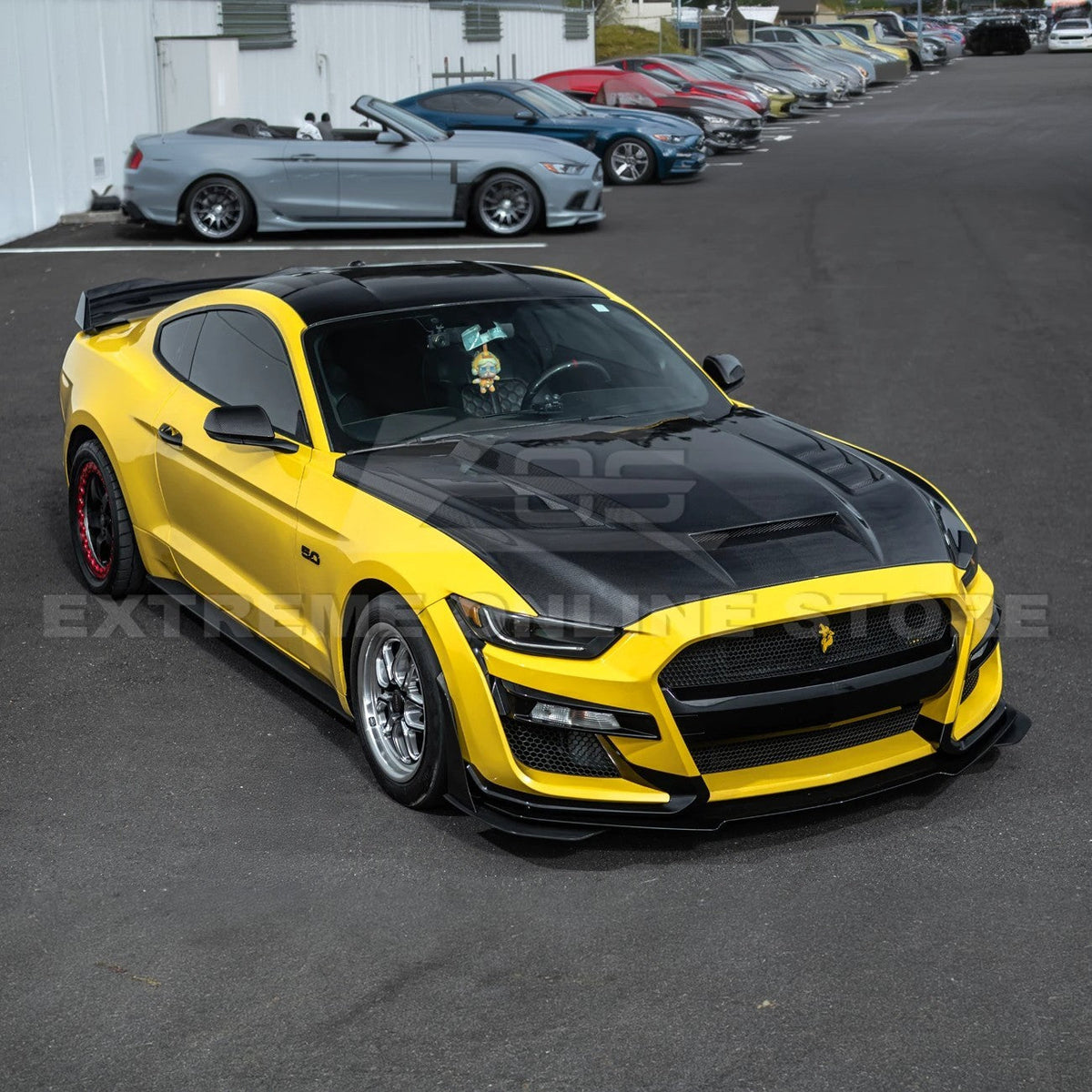 2015-17 Ford Mustang Terminator Style Front Hood Vented Cover image 7