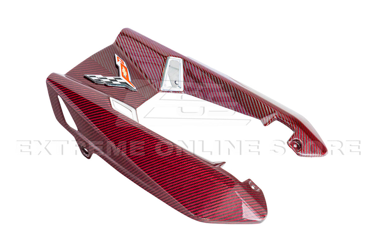 Corvette C8 Z06 Coupe DRY Red Carbon Engine & Bay Panel Cover image 9