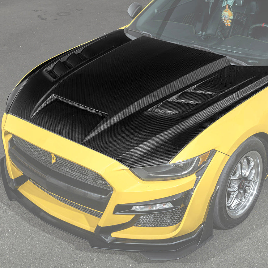 2015-17 Ford Mustang Terminator Style Front Hood Vented Cover image 1