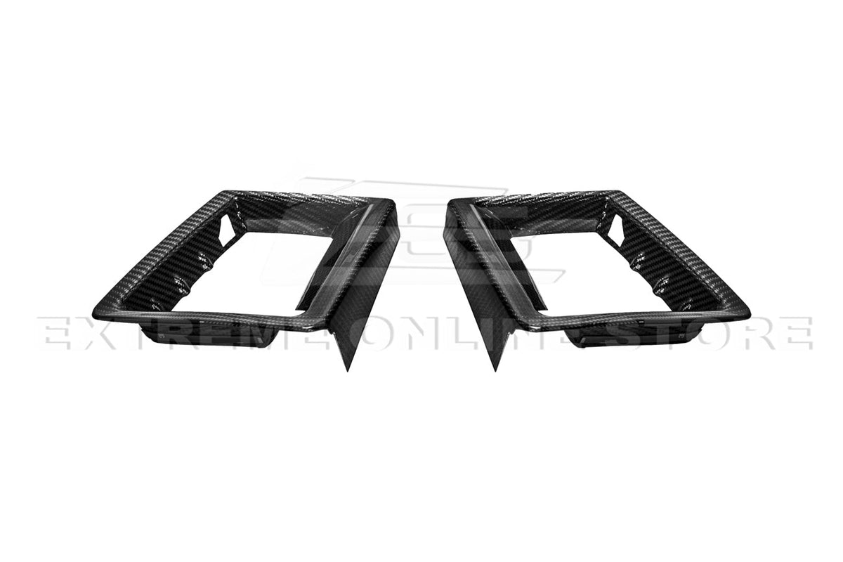 2024+ Ford Mustang GT DRY CARBON FIBER Front Side Grille Inserts image 10