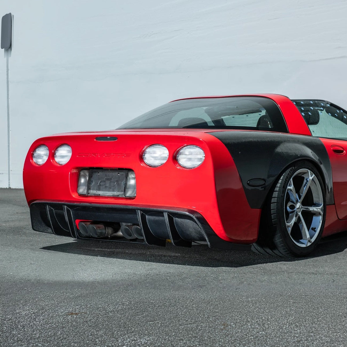 1997-04 Corvette C5 | EOS Performance Carbon Fiber Rear Bumper Finned Diffuser image 9