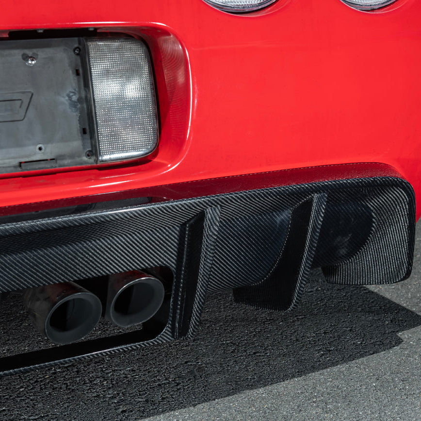 1997-04 Corvette C5 | EOS Performance Carbon Fiber Rear Bumper Finned Diffuser image 14