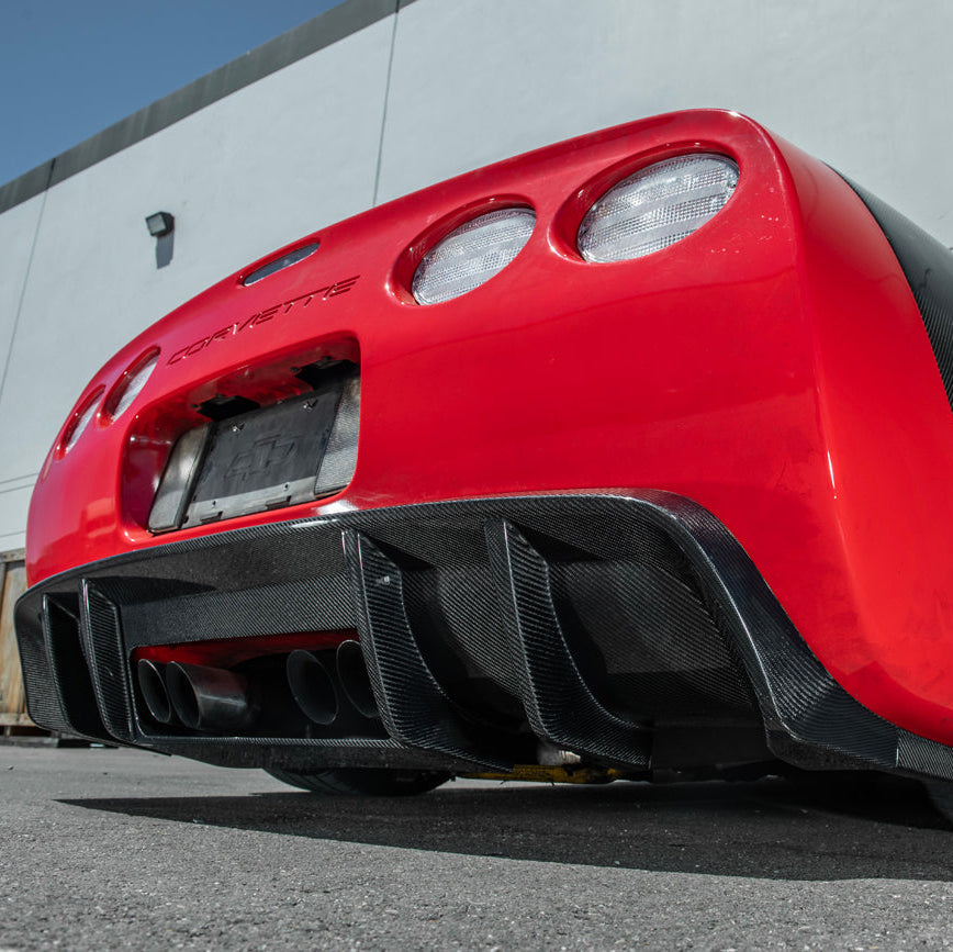 1997-04 Corvette C5 | EOS Performance Carbon Fiber Rear Bumper Finned Diffuser image 10