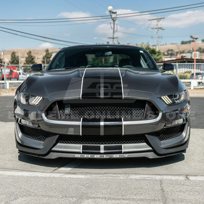 2015-20 Ford Mustang Shelby GT350 DRY Carbon Fiber Front Upper Grille Inserts Pair image 6