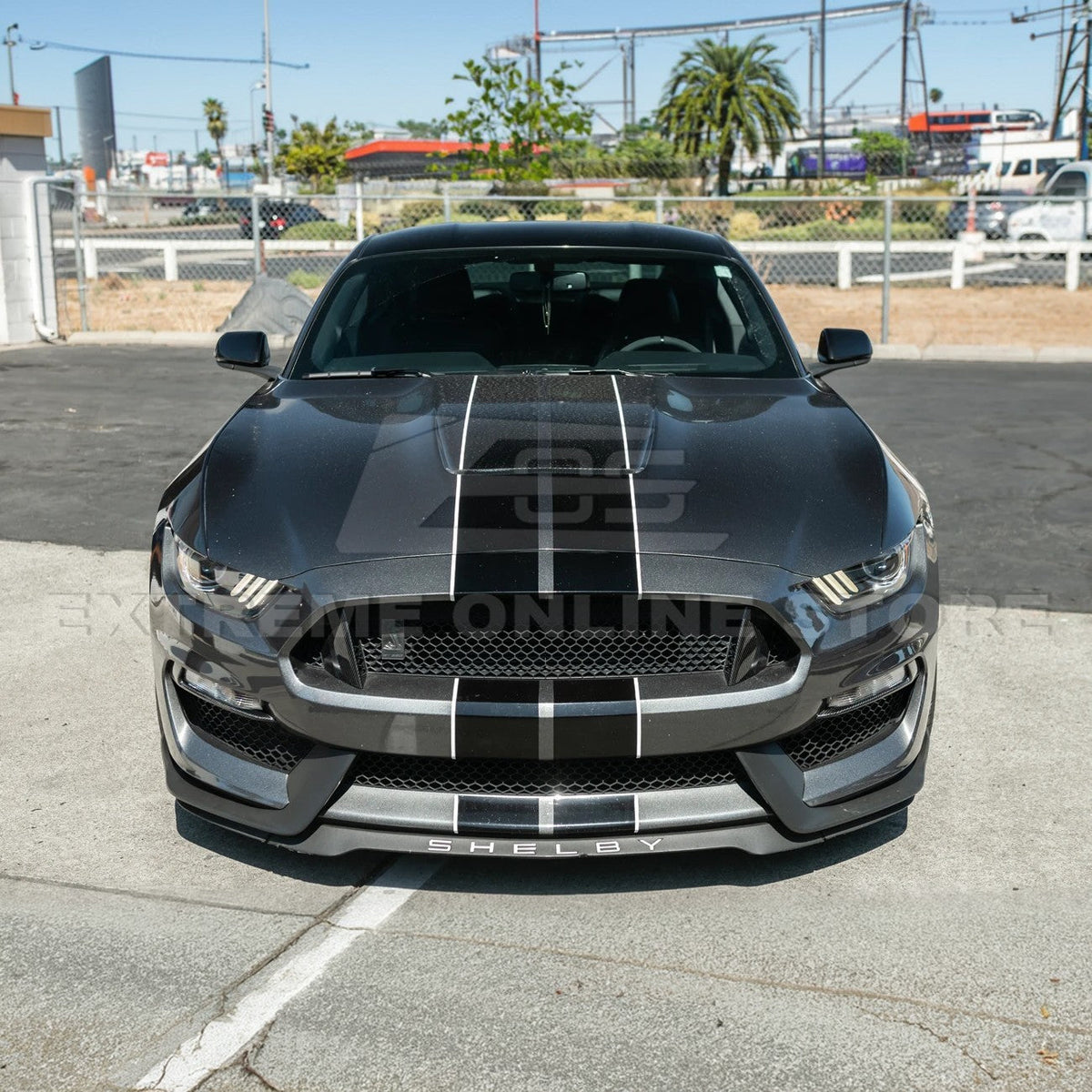 2015-20 Ford Mustang Shelby GT350 DRY Carbon Fiber Front Upper Grille Inserts Pair image 7