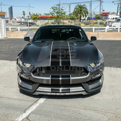 2015-20 Ford Mustang Shelby GT350 DRY Carbon Fiber Front Upper Grille Inserts Pair image 7