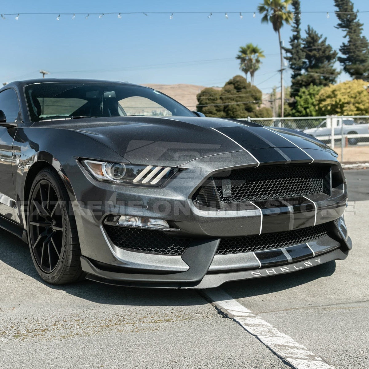 2015-20 Ford Mustang Shelby GT350 DRY Carbon Fiber Front Upper Grille Inserts Pair image 9
