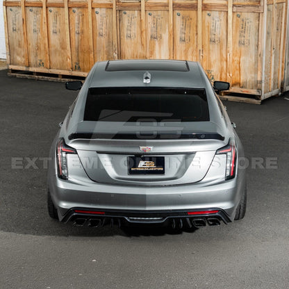 2020-Up Cadillac CT5 CT5-V | Carbon Fiber Rear Roof Top Window Spoiler Kit image 7