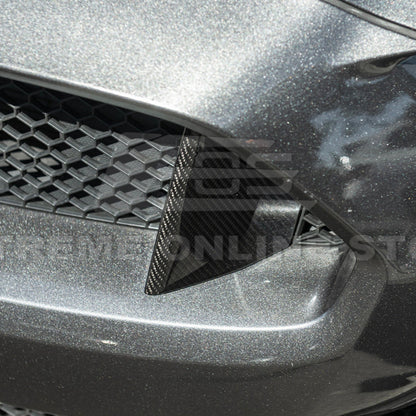 2015-20 Ford Mustang Shelby GT350 DRY Carbon Fiber Front Upper Grille Inserts Pair image 15