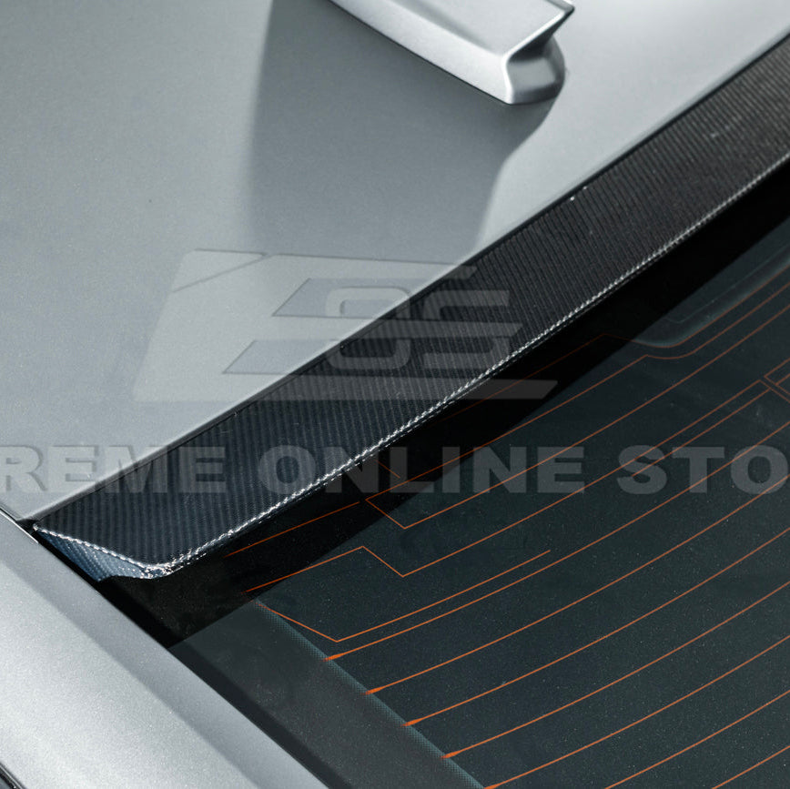 2020-Up Cadillac CT5 CT5-V | Carbon Fiber Rear Roof Top Window Spoiler Kit image 12