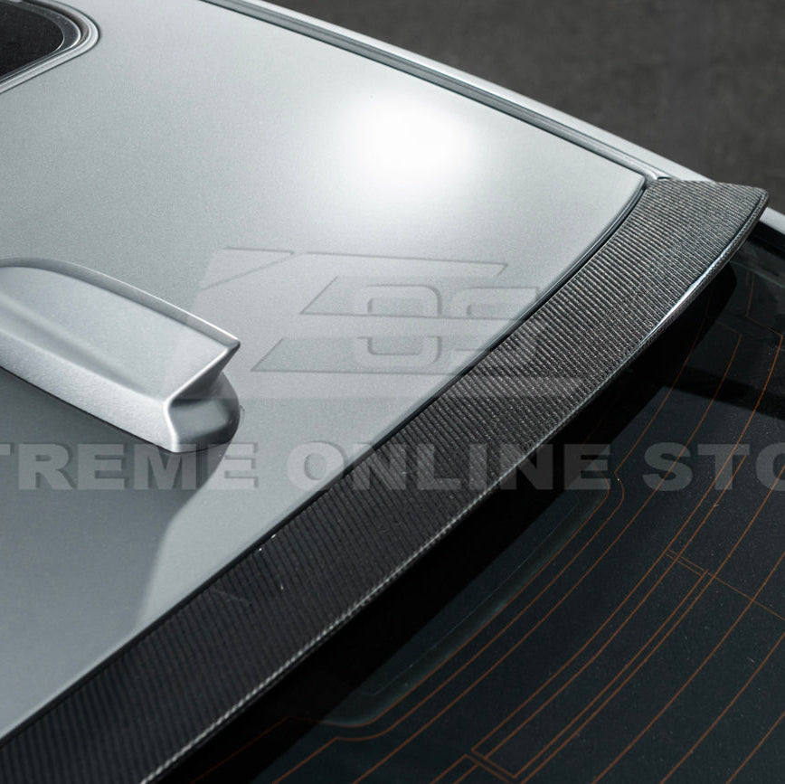2020-Up Cadillac CT5 CT5-V | Carbon Fiber Rear Roof Top Window Spoiler Kit image 13
