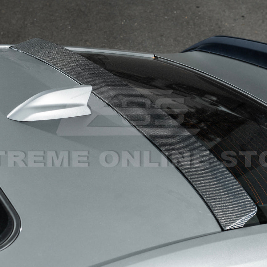 2020-Up Cadillac CT5 CT5-V | Carbon Fiber Rear Roof Top Window Spoiler Kit image 14