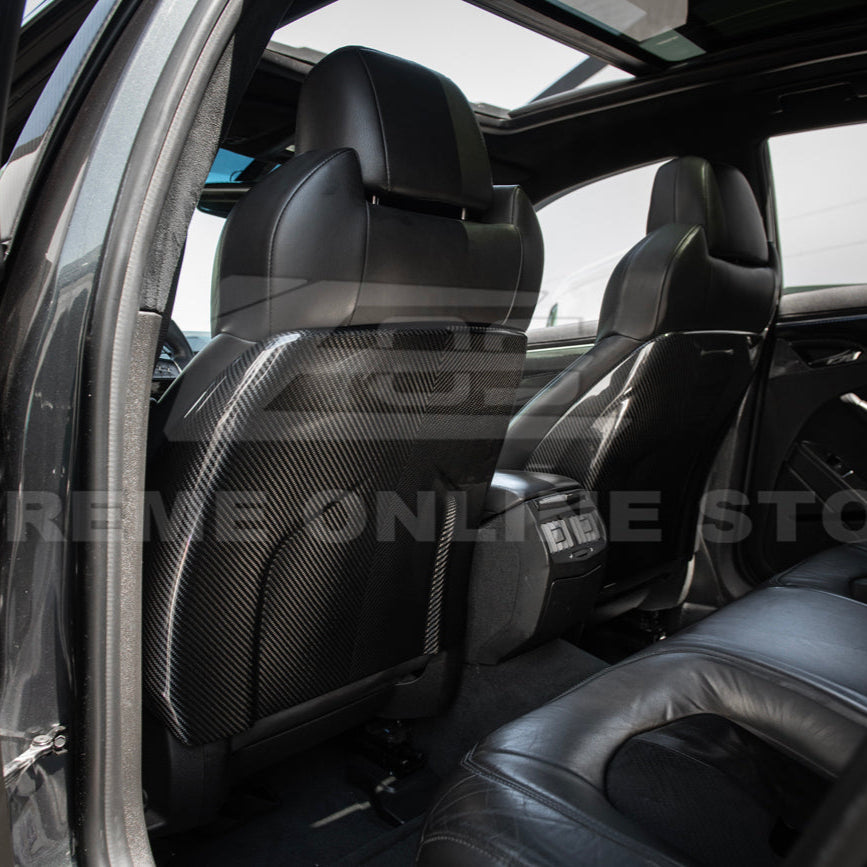 2009-15 Cadillac CTS V Dry CARBON FIBER Seat Back Cover image 3