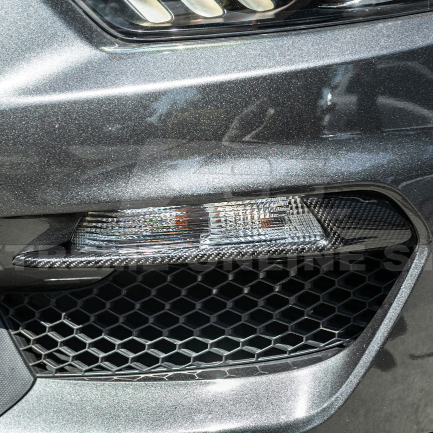 2015-20 Ford Mustang Shelby GT350 DRY CARBON FIBER Front Fog Light Eyebrow Cover image 14