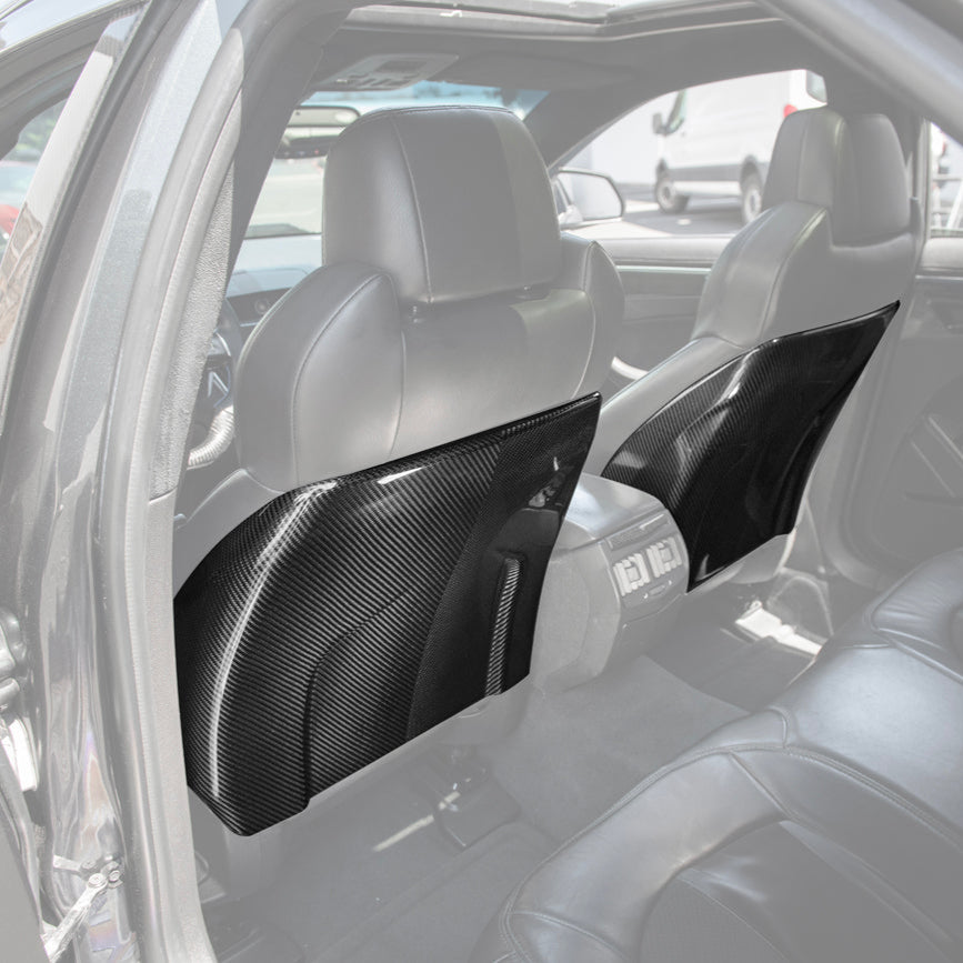 2009-15 Cadillac CTS V Dry CARBON FIBER Seat Back Cover image 2