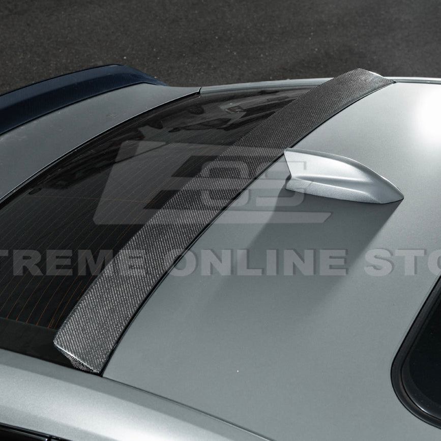 2020-Up Cadillac CT5 CT5-V | Carbon Fiber Rear Roof Top Window Spoiler Kit image 16