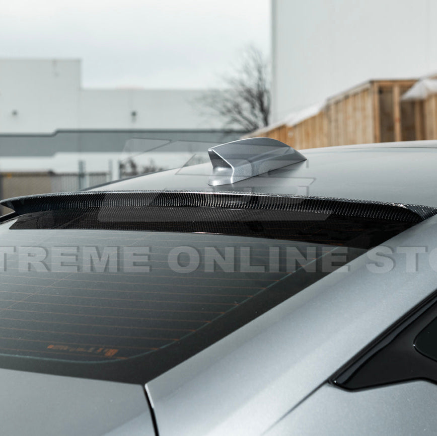 2020-Up Cadillac CT5 CT5-V | Carbon Fiber Rear Roof Top Window Spoiler Kit image 18