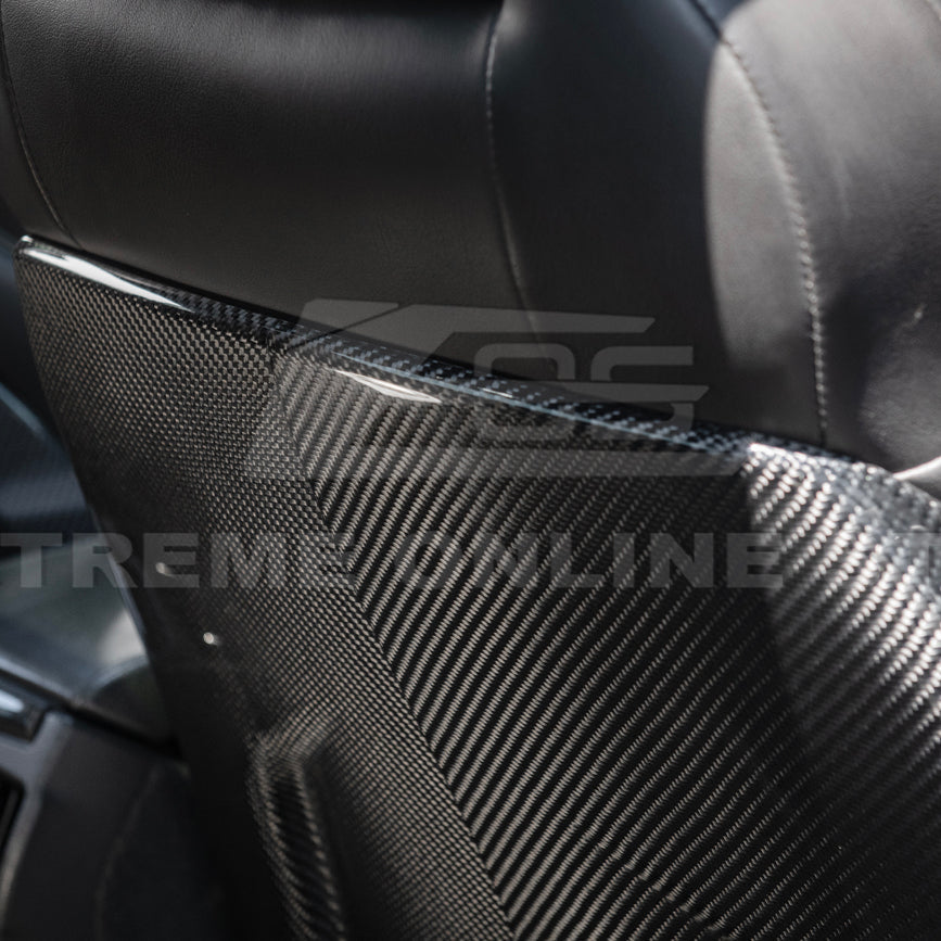 2009-15 Cadillac CTS V Dry CARBON FIBER Seat Back Cover image 13
