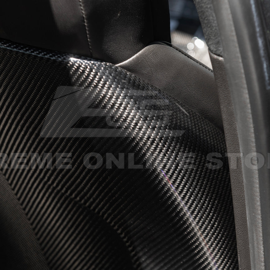 2009-15 Cadillac CTS V Dry CARBON FIBER Seat Back Cover image 14