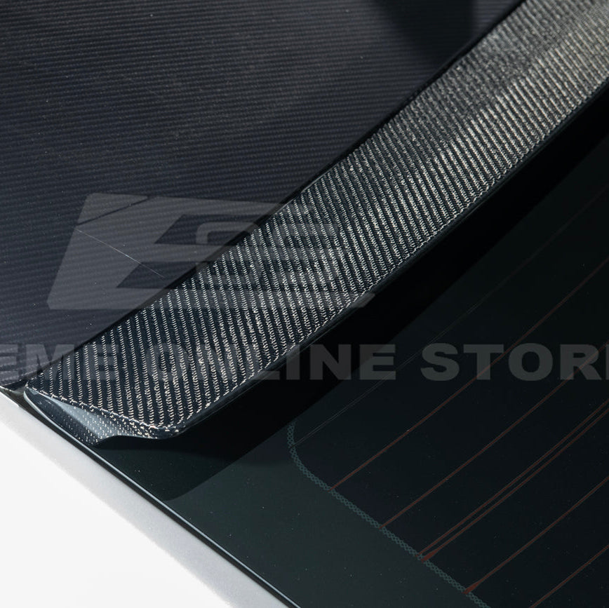 2013-19 Cadillac ATS ATS-V Coupe Carbon Fiber Rear Roof Top Window Spoiler image 12